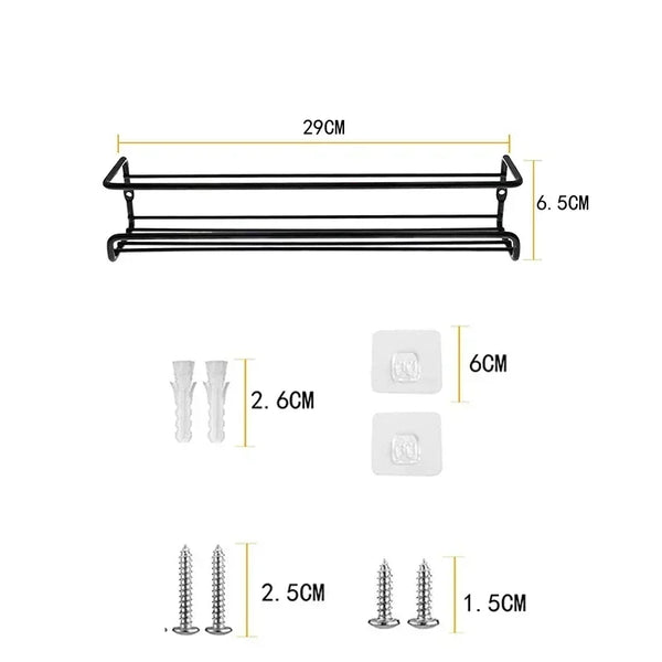 Wall mounted spice rack organizer with jars of seasonings