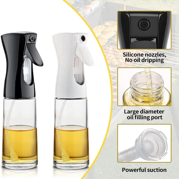 Oil Dispenser Bottle - Glass Olive Oil Sprayer for Kitchen Cooking