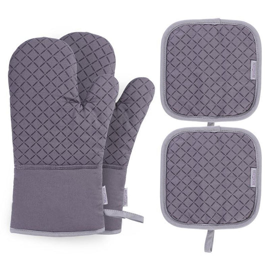 Non-Slip Oven Mitts Set - My Kitchen Gadgets