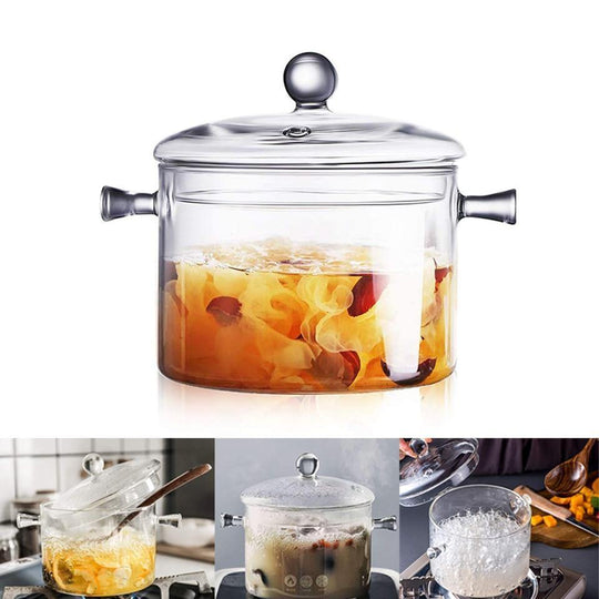 Transparent Glass Cooking Pot - My Kitchen Gadgets