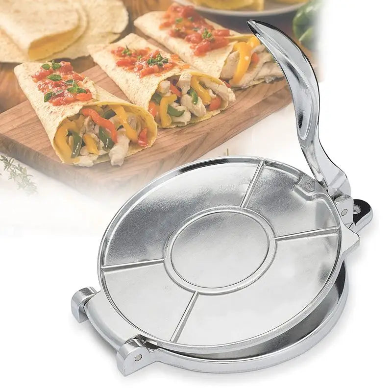 Tortilla Press - Cast Iron Tortilla Maker for Corn and Flour Tortillas