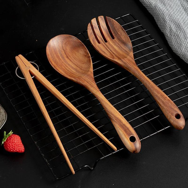 3 pcs Wooden Kitchen Utensils Set - My Kitchen Gadgets