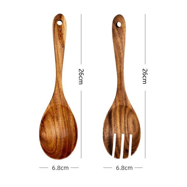 Wooden spoons for cooking, set of 4