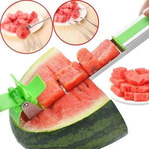 Watermelon Cutter Stainless Steel Windmill Shaped Quickly Cutting Watermelon Fruit Slicer Tools