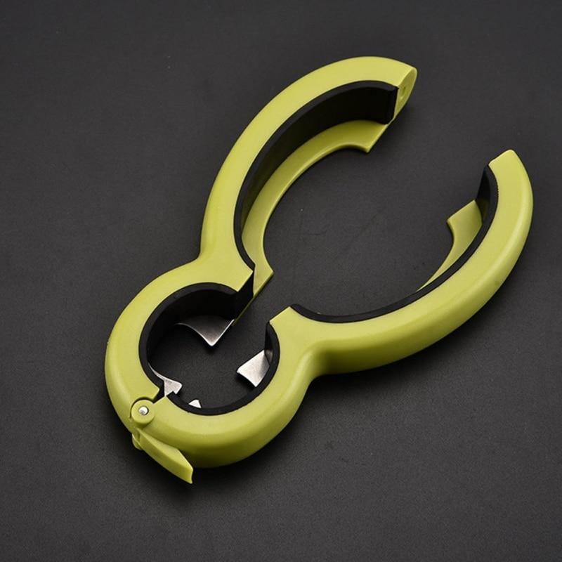 1pc Olive Green Can Opener, 6-in-1 Bottle Opener, Opener, Tin Lid Tool,  Wireless Can Opener, Easy To Use, Suitable For Teenagers And Adults,  Kitchen