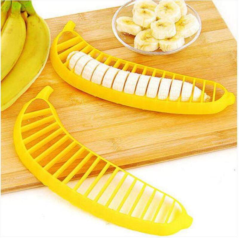 1Pc Creative Kitchen Gadgets PP Banana Divider Slicer Fruit Salad Slitter Banana  Slicer Kitchen Gadgets Accessories