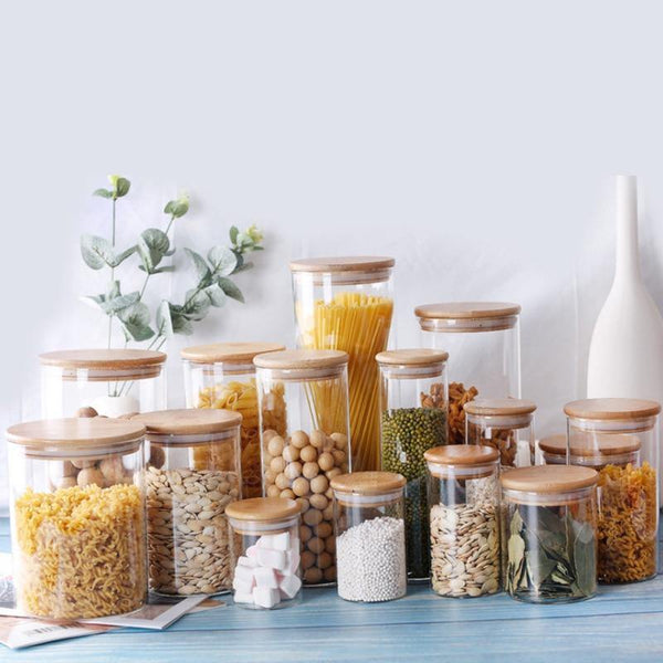 Glass Jars With Wooden Lid - My Kitchen Gadgets