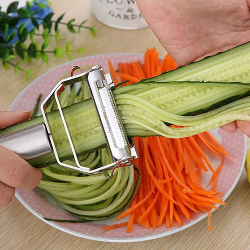 Two Finger Fruit and Vegetable Peeler Slicer Kitchen Gadgets BEST L7Z1