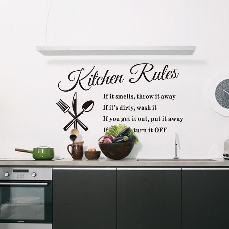 Kitchen Rules Wall Sticker Decal – My Kitchen Gadgets