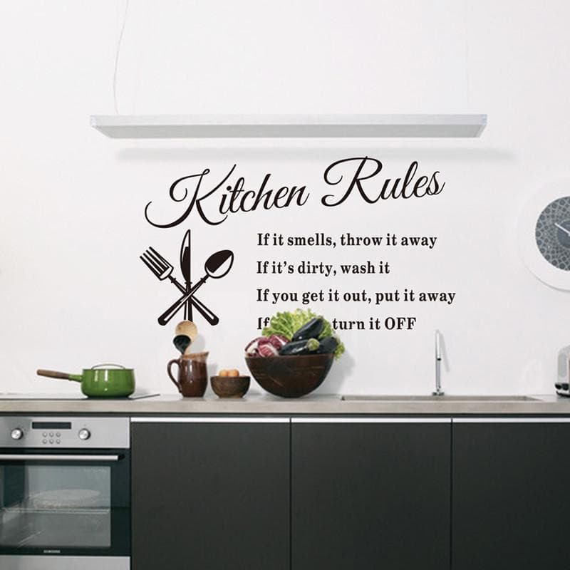 Kitchen Rules Wall Sticker Decal - My kitchen gadgets
