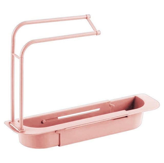 Copper Metal Kitchen Sink Rack Organizer, Expandable Over Sink