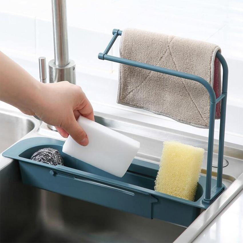 Telescopic Sink Storage Rack Shelf Holder Tray – My Kitchen Gadgets