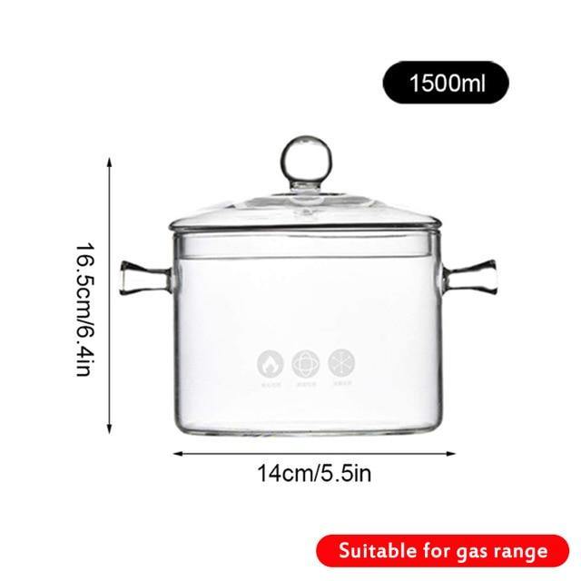 Clear Glass Cooking Pot – Megamall Online Store