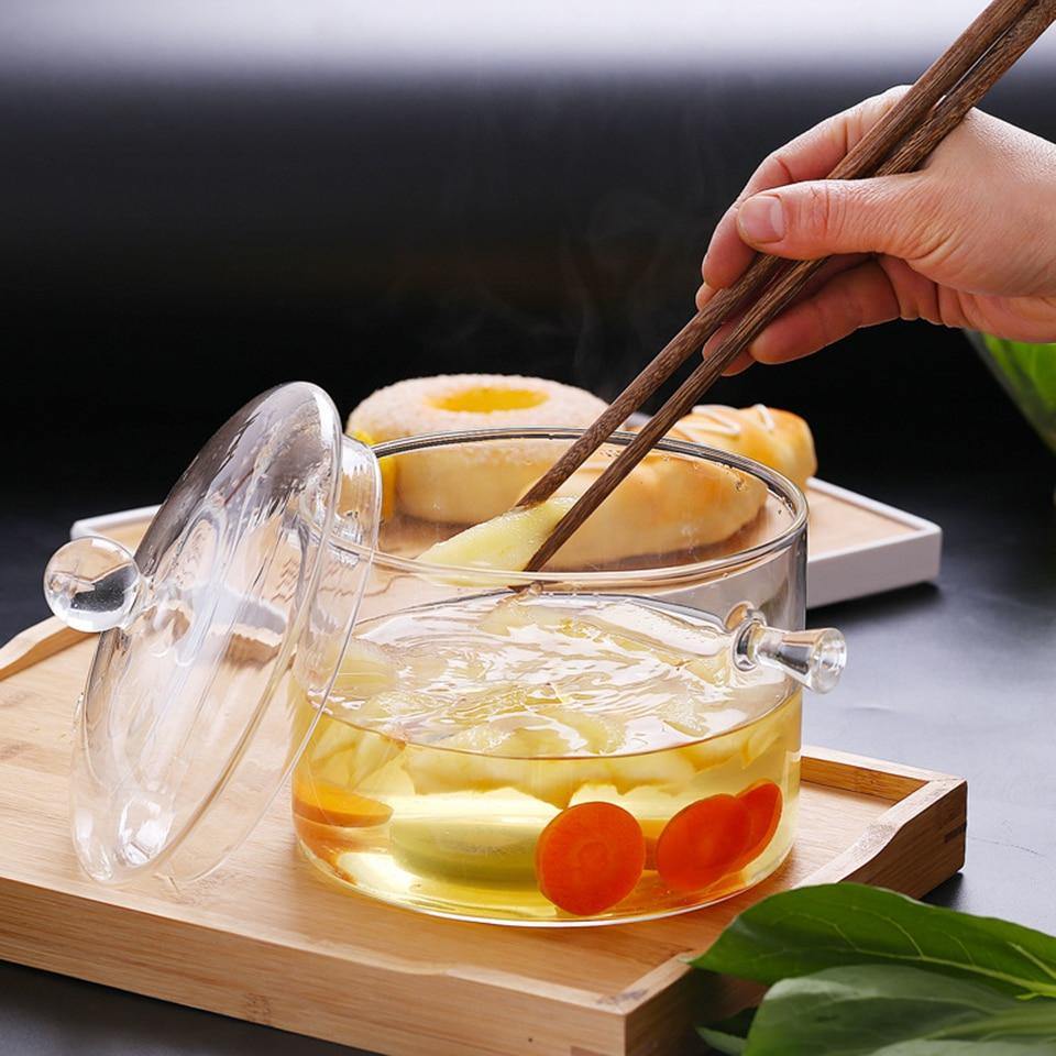 Clear Glass Cooking Pot – Megamall Online Store